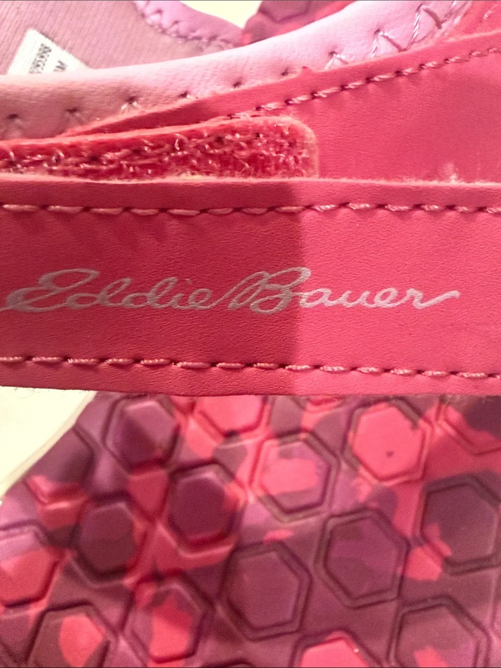 Eddie Bauer Girls' Pink Hook-and-Loop Sandals 3